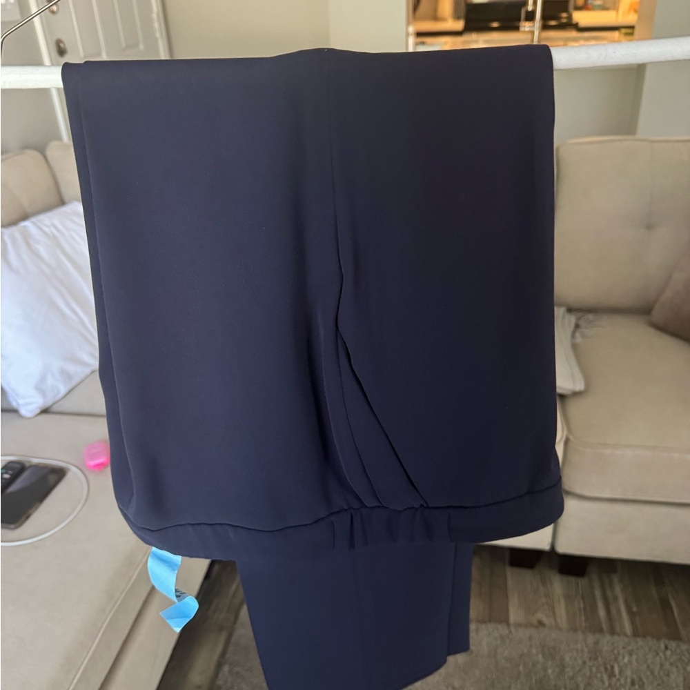 European Culture Blue Pantsuit Versatile and Stylish